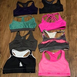 🔥Clearance! Collection of 8 Sports bras. Most are size small.